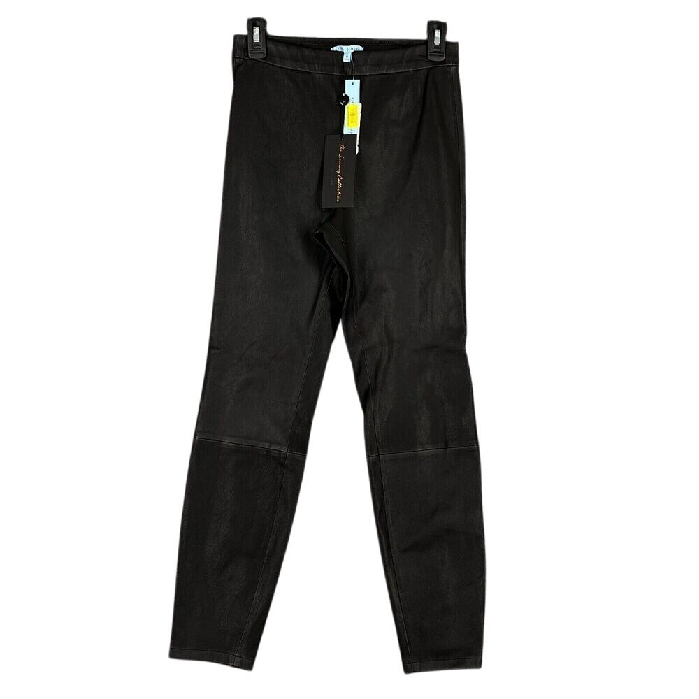 Antonio Melani Leather‎ Pants 8 Luxury Stretch Skinny Designer Runway High Rise